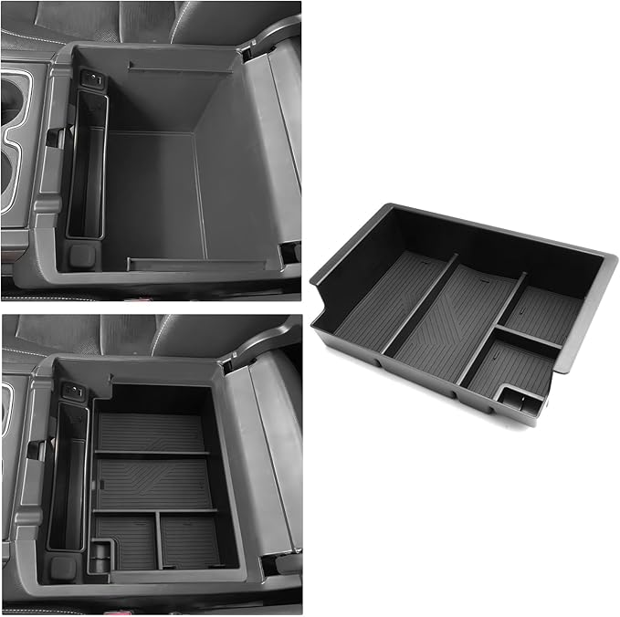 For Center Console Armrest Organizer Tray Compatible with 2014–2018 Silverado/Sierra 1500&2015–2019 Silverado/Sierra 2500HD/3500HD& Yukon/Yukon XL/Tahoe/Suburban–Full Console w/Bucket Seats Only