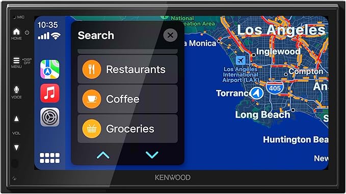 KENWOOD DMX400S 6.8" Capacitive Touchscreen Digital Multimedia Receiver – Apple CarPlay, Android Auto, Bluetooth, USB Mirroring, 13-Band EQ