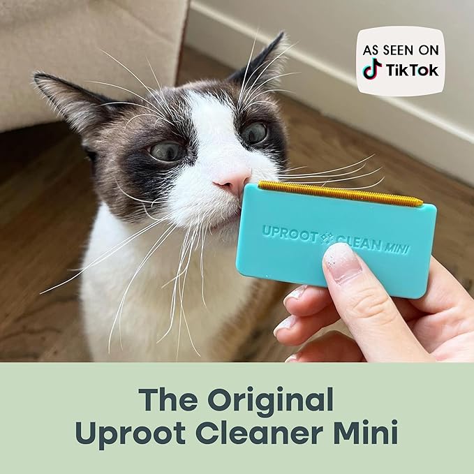 Uproot Cleaner Mini Pet Fur Removal Tool - Pocket-Sized Dog Hair Remover for Car, Clothes, Cat Beds & Tight Corners - by The Creators of The Uproot Cleaner Pro Pet Hair Removal Tool
