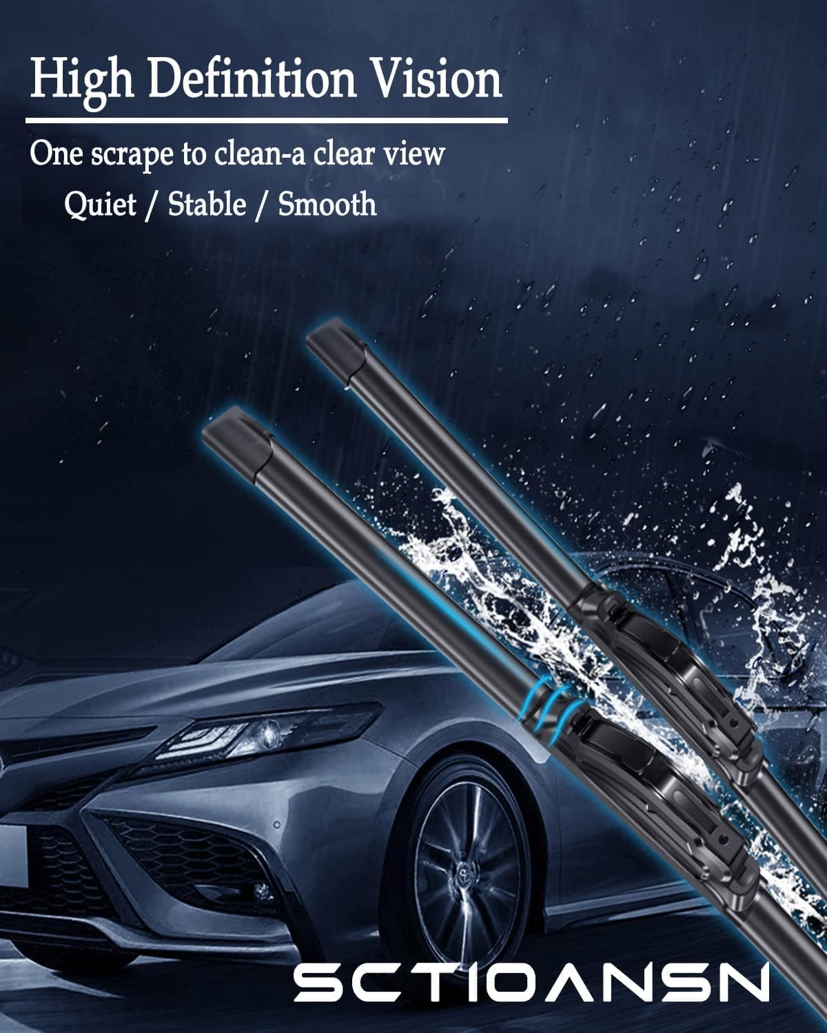 3Pcs Windshield Wipers for Chevrolet Chevy Trailblazer 2002-2006, Chevrolet Trailblazer EXT 2002-2006, Original Equipment Automotive Replacement Windshield Wipers- 22"/22"/16" (Pack of 3) J- HOOK