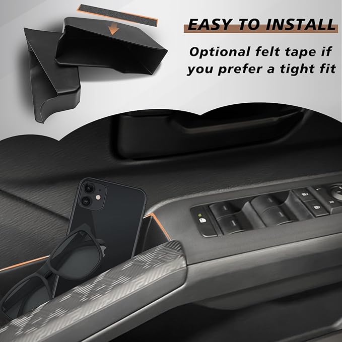 Muslogy Center Console Organizer Compatible with 2024 2025 2026 Toyota Tacoma Accessories Interior Storage Box Insert Tray Phone Pocket(Console Organizer+Hanging Storage Hidden Box+Door Inserts Box)