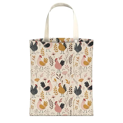 Cute Car Trash Can, Hanging Canvas Car Back Seat Organizer and Storage Bag, Funny Car Trash Bag For Travelling, Outdoor Cute Boho Chicken