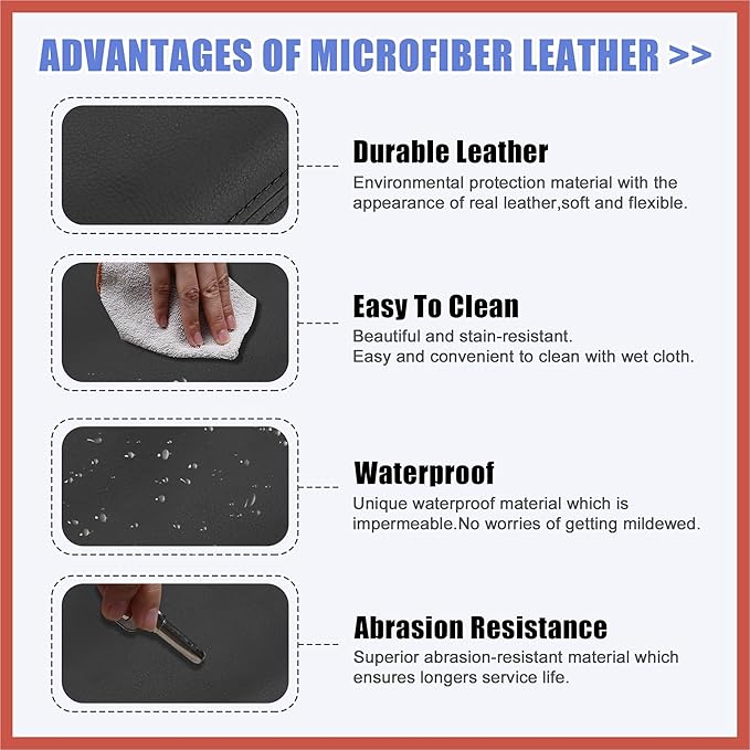 ACROPIX Car Center Console Armrest Cover for Mazda 3 2014-2016 Faux Leather Interior Arm Rest Cover Elbow Cushion Pad Black Car Parts
