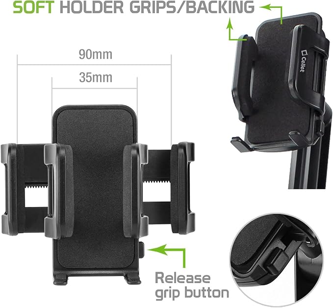 Cellet Car Phone Holder Mount, Car Cup Phone Holder Mount, Compatible with Apple iPhones, Samsung Galaxy Smartphones, Motorola Moto Google Pixel (Fits for Tesla Model 3 Y S X) Extra Long Neck