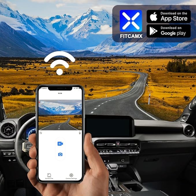 Fitcamx 4K Dash Cam Suitable for Toyota Land Cruiser 2024 2025 2026 First Edition 1958 (J250/Gen15), OEM Look, UHD 2160P Video, Built-in WiFi & APP, Loop Recording, G-Sensor, Plug & Play, 64GB Card
