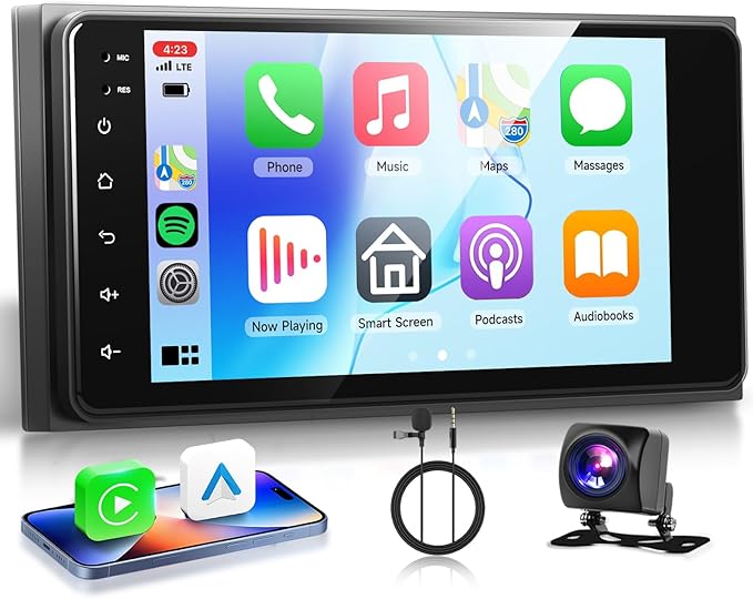 2+64G Car Stereo Radio for Toyota 4Runner 2003-2009,for Tundra 2003-2006, for Sequoia 2003-2007 Wireless Carplay/Android Auto,Android 7“ IPS DSP GPS 5G WiFi BT FM Mirror Link Backup Camera