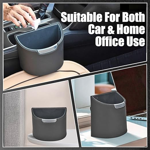 Leakproof Car Trash Can with Removable Liner Garbage Can, Mini Car Trash Bin Multipurpose for Vehicle, SUV and Truck