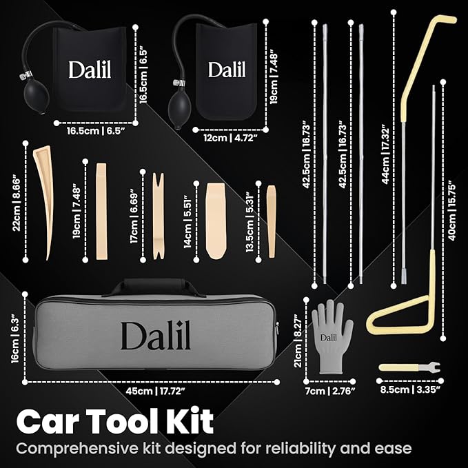 Car Unlock Kit - Complete Emergency Tool Set for Road Safety | Protect Your Vehicle and Loved Ones | Includes Premium Bag, Luxury Keychain & Microfiber Towel.