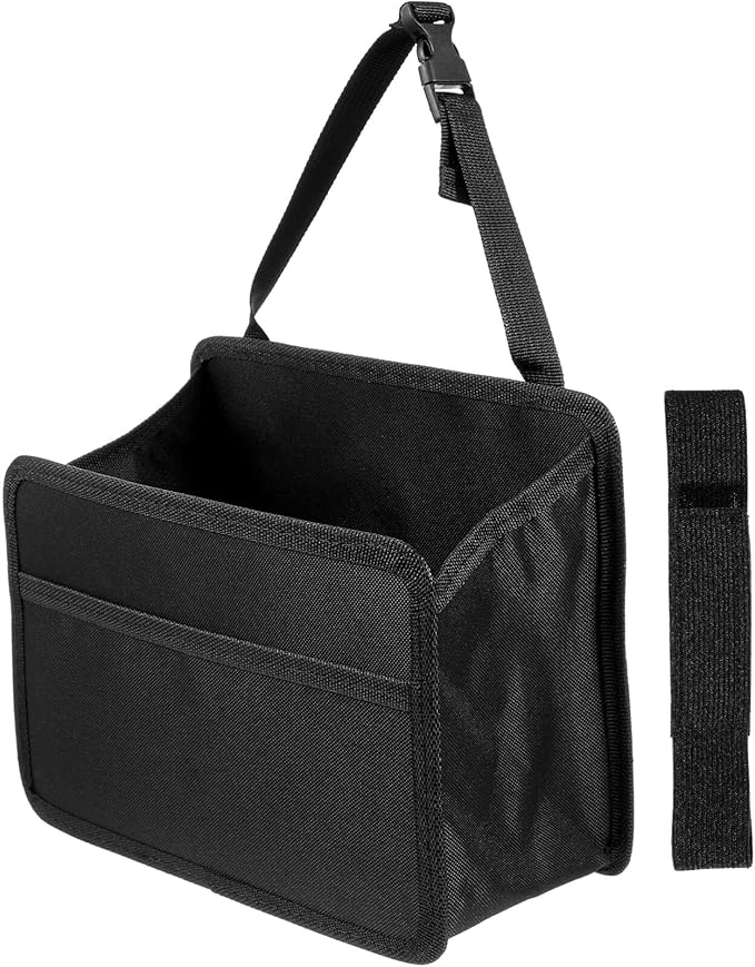 iplusmile Car Storage Hanging Bag Collapsible Trash Bin Foldable Garbage can Organizer for Backseat with Multiple Pockets 5.3X6.7X5.3 Inches Car Bag Organizer for Travel and Daily Use
