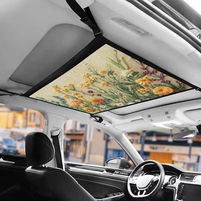 Flower Cluster Car Roof Seat Organizer Hanging Car Storage Bag Inner Car Accessories Storage for Kids Pets' Items for Travel