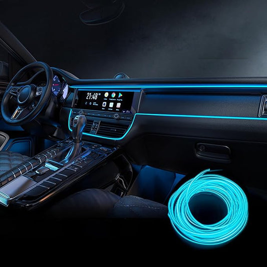 Car Interior Lights for Mitsubishi Delica/eK X/Grand Lancer/Shogun/Space Star/Xforce LED Car Interior Atmosphere Lamp Car Ambient Lighting Kits,Ice Blue