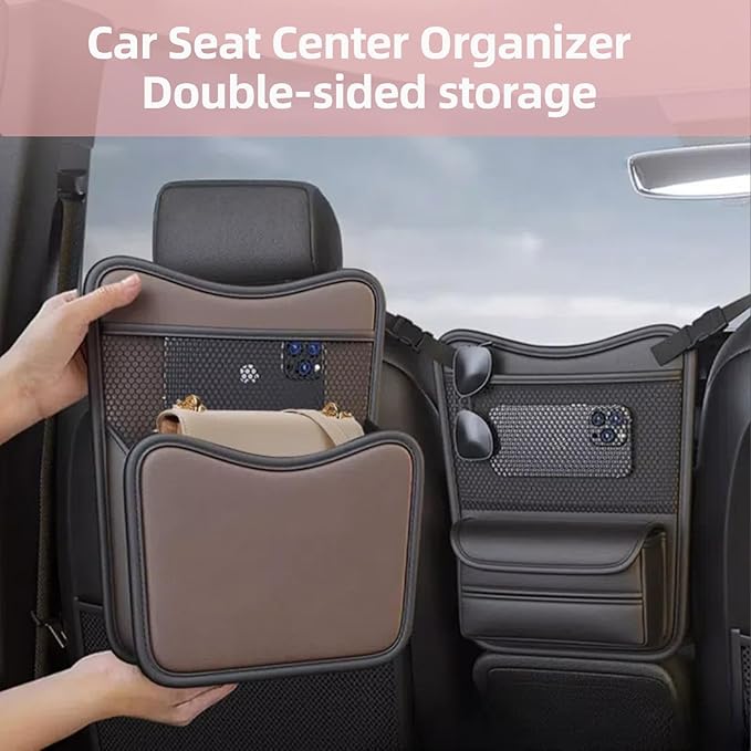Backseat Car Organizer,Ackrest Storage Bag for car, Car Seat Center Storage Bag/Hanging Bag