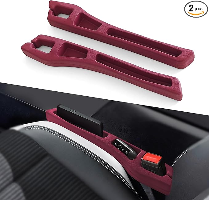 2PCS No Drop Seat Guard, Car Seat Gap Filler, Multi-Function Car Side Gap Filler for Prevent Items Falling, Universal Auto Blocker Between Seats Auto Organizer Accessories for Most Cars
