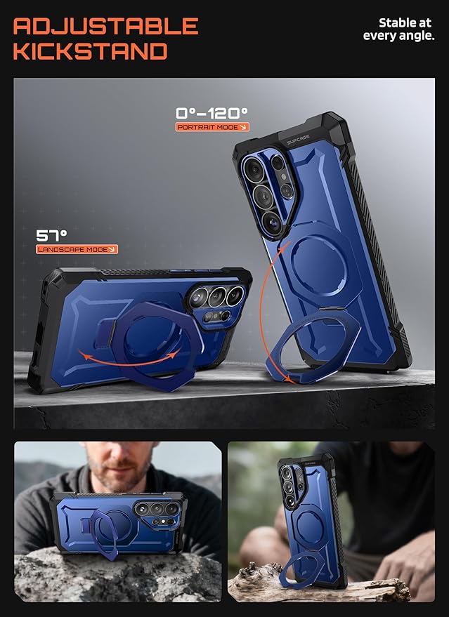 SUPCASE for Samsung Galaxy S26 Ultra Case with Kickstand (Unicorn Beetle Grip), [Wireless Charge Compatible] [Military-Grade Protection] Heavy-Duty Magnetic Phone Case for S26 Ultra 6.9 Inch, Cobalt