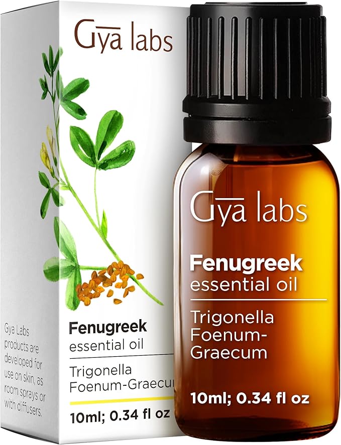100% Pure Fenugreek Essential Oil - 0.34 Fl Oz - Fenugreek Oil for Hair, Skin, Diffuser, Aromatherapy & DIY Candle Making Scent