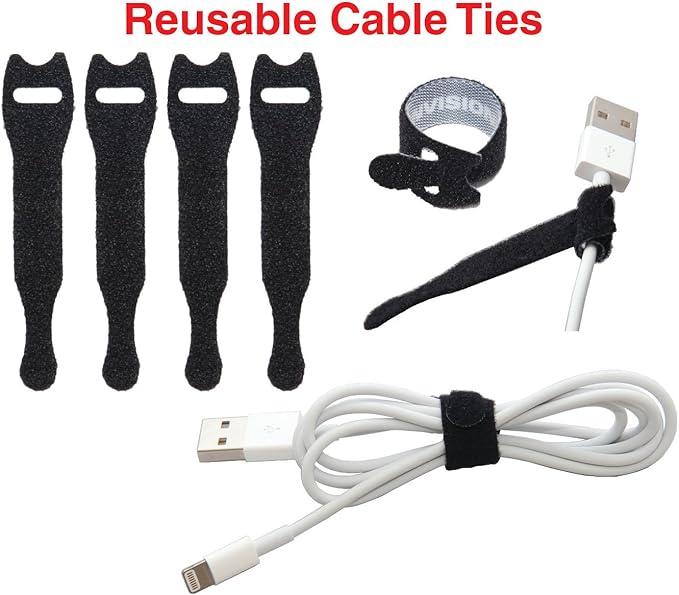 Heaviest Cable Organizer on The Market! Compact and Weighted Desktop Cord Holder and Cable Organizer, Eco-Friendly Silicone, No Bad Smell, Bundled with 4 Reusable Cable Ties! (Orange)