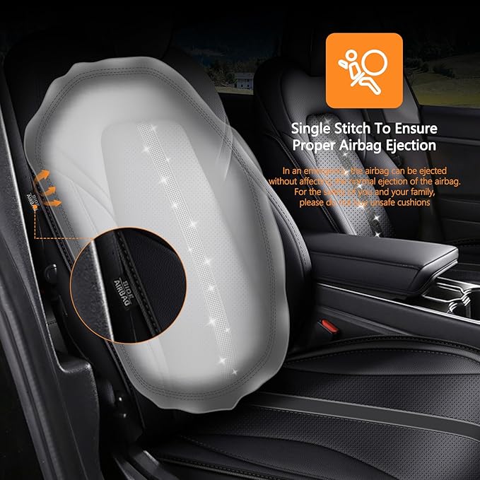 AOMSAZTO Upgrade for Tesla Model Y Seat Covers, Half Surround Bling Diamond Leather Seat Protectors, Airbag Compatible & Custom Fit 2020 2021 2022 2023 2024 5-Seater Full Set, Easy to Install