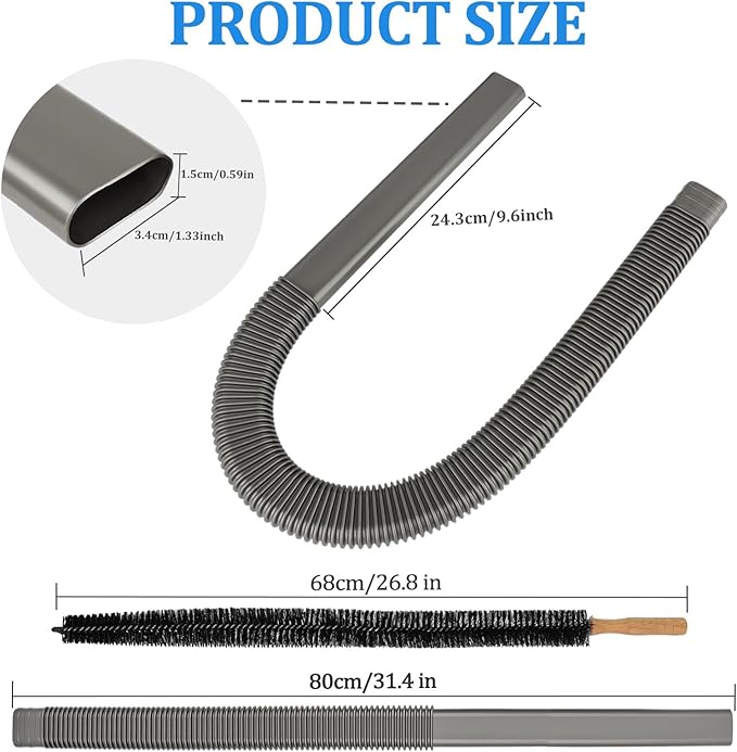 Dryer Vent Lint Vacuum Atttachments Kit and Crevice Tool for Dyson Gen 5 V15 V12 V11 V10 V8 V7 Detect Outsize Slim Absolute Cyclone Vacuum Cleaner Nozzle Flexible Dryer Lint Remove Hose Cleaner Kit