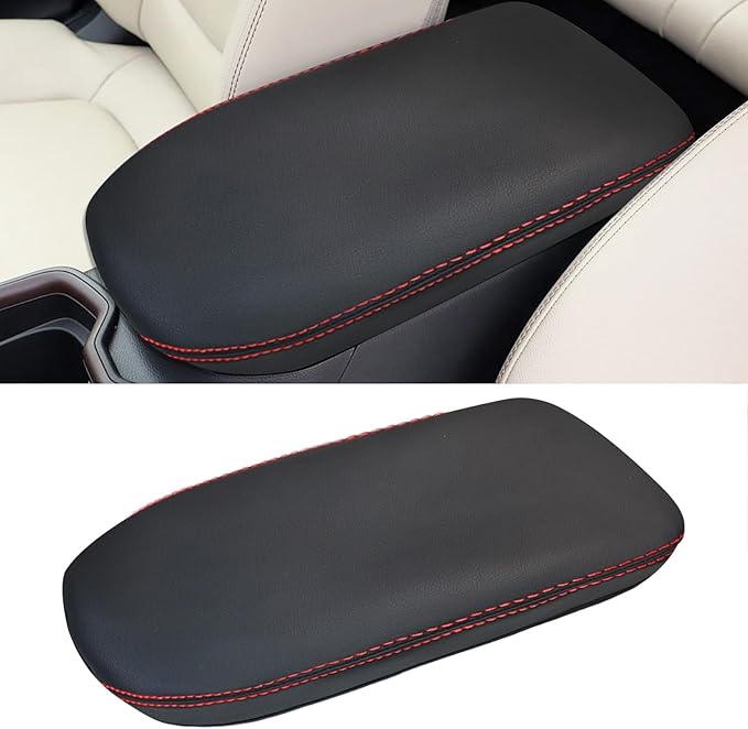 Compatible with Center Console Armrest Cover for Toyota RAV4 2019 2020 2021 2022 2023 2024 Leather Arm Rest Storage Box Lids Cushion Protector Pad
