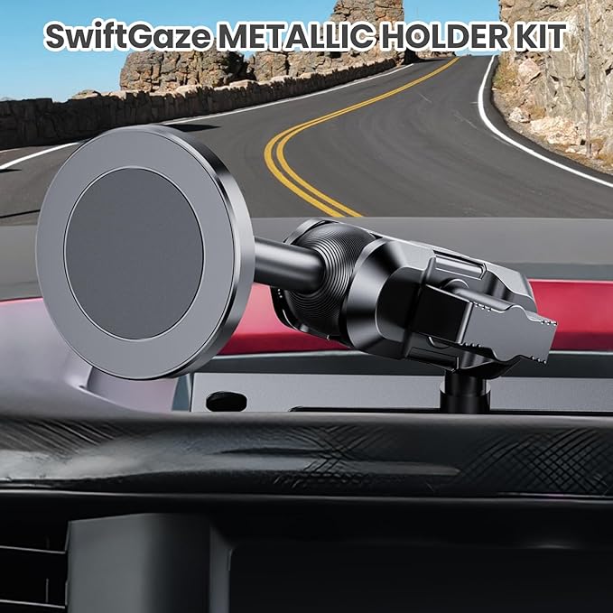 Metal Magnetic Phone Mount for 2019+ RAM 1500/2500/3500 & 2019+ TXR, OEM Holes Screws Install Super Stable for Off Road Bumpy Road Dodge 1500 Phone Holder Cool Ram Accessory