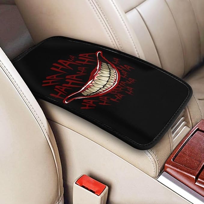 Joker Smile Car Armrest Pad Center Console Cushion Cover Universal Fit Decorative Auto Accessories Handrail Box Lid Protector