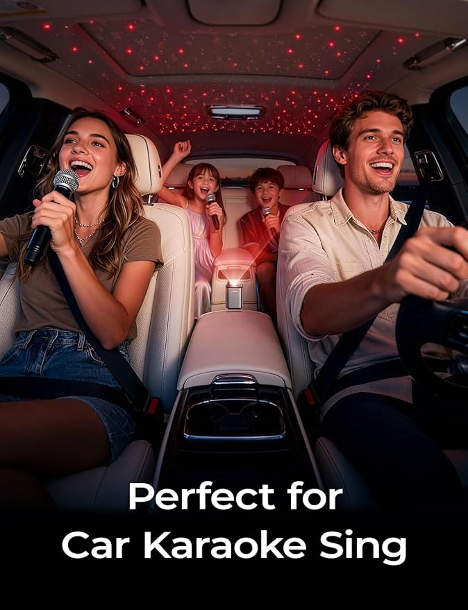 LISEN 4 in 1 Starlight Retractable Car Charger, 75W USB C Cigarette Adapter Fast Charging, Starlight Retractable Car Accessories for Women Mom, for iPhone 17 Pro Max Air 16 15 14 13 12
