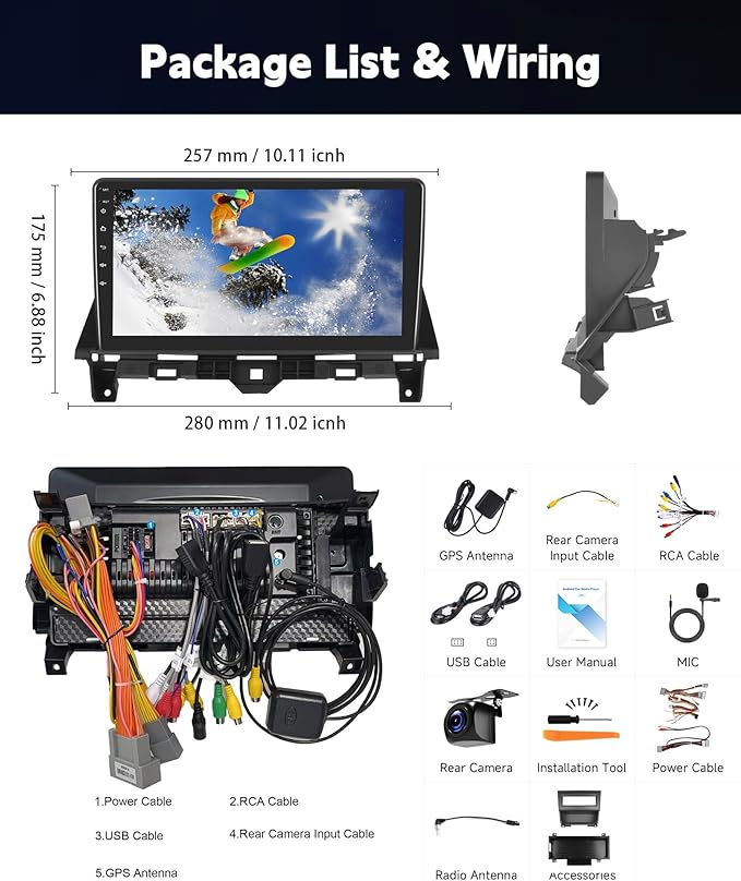 4G+64G 5G WiFi for Honda Accord 8th 2008-2013 Car Stereo Wireless Carplay Android Auto,10.1" Touchscreen Radio Android 15.0 GPS EQ DSP Bluetooth 5.0 SWC FM/RDS+AHD Backup Camera