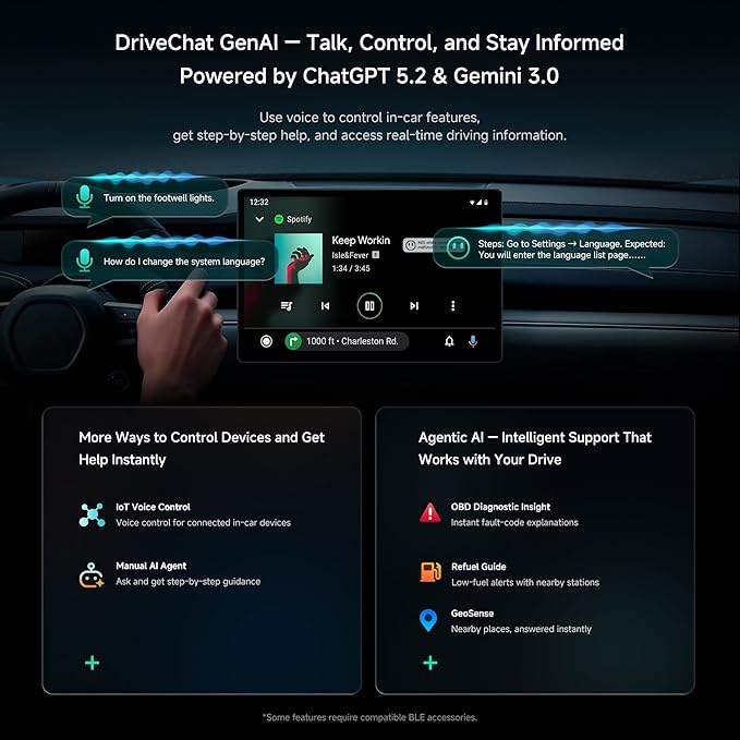 Wireless CarPlay Adapter, Magic AI Box with 4G LTE | GPS | Full Android OS | OBD II, Wireless CarPlay Box Compatible with Wired Factory CarPlay & Android Auto, Support for YouTube/Netflix