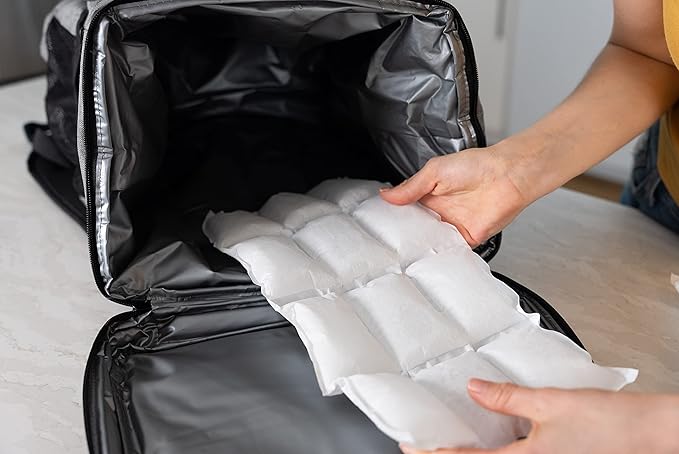 Nice Packs Reusable Dry Ice Packs for Coolers, Lunch Boxes, Frozen Food Shipping - Flexible and Long Lasting (15 Extra Large Sheets)