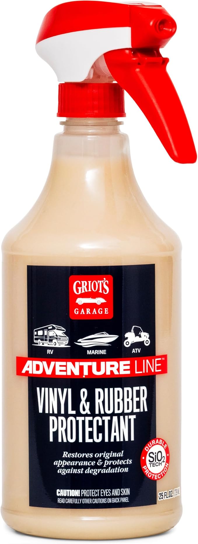 Griot's Garage Vinyl and Rubber Protectant for RVs, Campers, Trailers, Boats, ATVs, UTVs, Motorcycles, SiO2-Powered Ceramic Restorer, 10824, 25oz