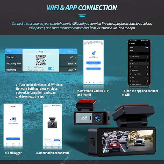 Mirror Dash Cam Front 4K+ Rear 1080P, 2 Channel HD Backup Camera Detection with Color Night Vision, 3.16" IPS Touch Screen, Loop Recording, G-Sensor, Wide Angle, Reserve Assist Fit for All Cars