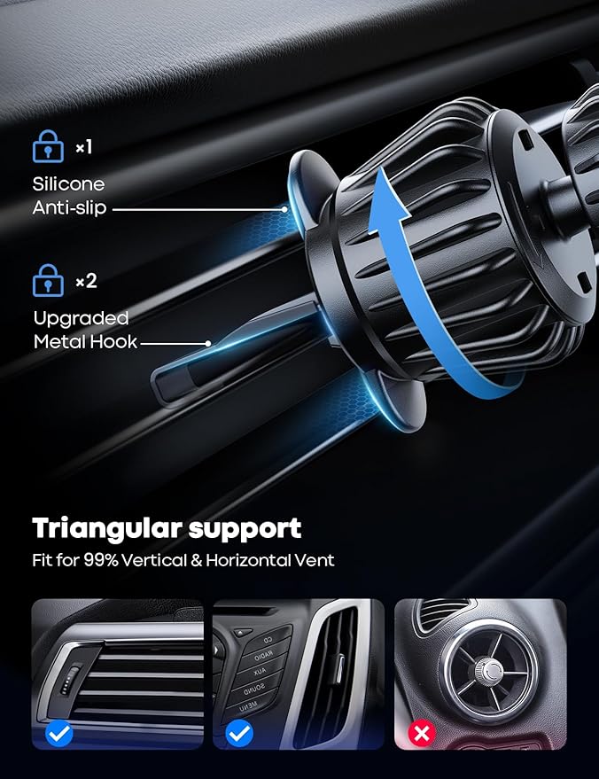 Lamicall for MagSafe Car Mount - [20 Super Magnets] Magnetic Phone Holders for Your Car, Air Vent Phone Holder Car, HandsFree Cell Phone Holder Accessories for Women fit iPhone 17 Pro Max Mothers Day