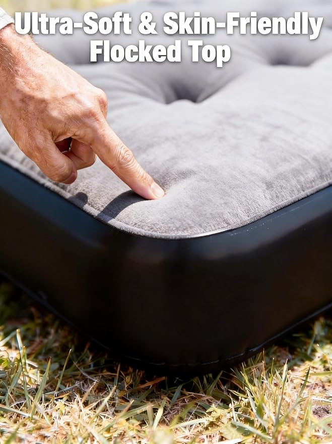 Umbrauto Built-in Pump Air Mattress for 5.5-5.8ft Short Truck Bed, Inflatable Full-Size Pickup Airbed for Ford F150, Chevy Silverado, GMC Sierra, Dodge Ram, Toyota Tundra, Nissan Titan Outdoor Camping