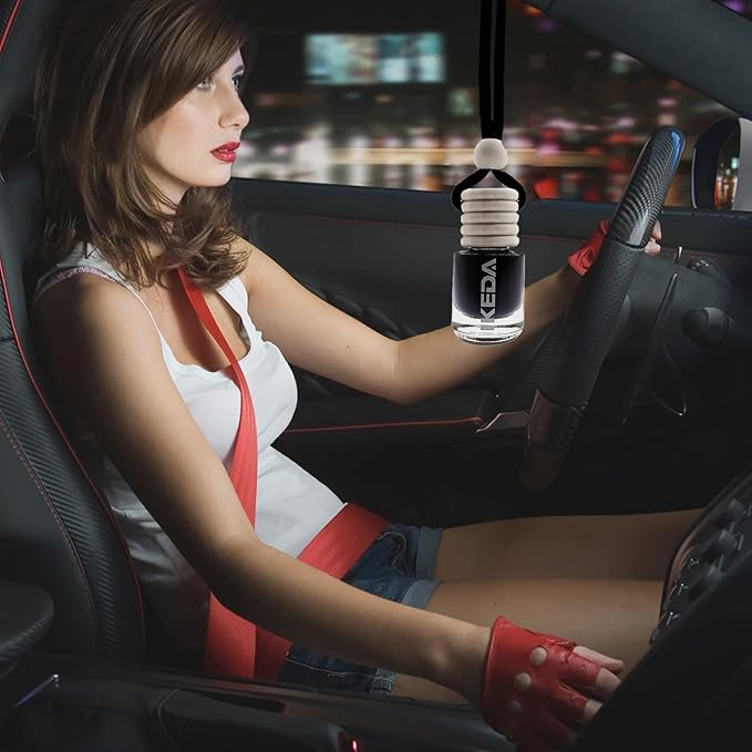 Car Air Freshener | 4ml Automotive Scents | 45-Days Long Lasting Fragrance | Automobile Hanging Diffuser Bottles | Remove Auto Odor | Fresh Air for Deodorizer (6pcs New Car)