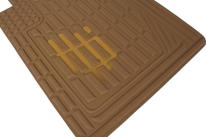 Eurow Universal Cut to Fit Car Floor Mats 4 Piece Set - Tan