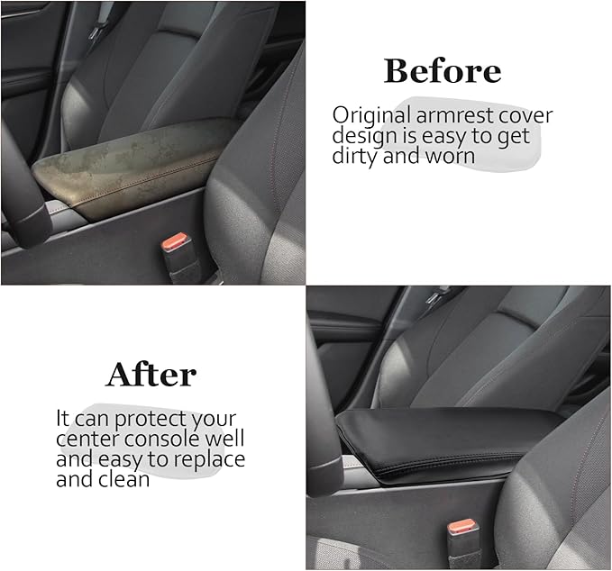 SKTU for 2019-2024 2025 2026 Mazda 3 Mazda3 Center Console Cover 2023 2024 2025 2026 Mazda3 Central Console Armrest Pad Mazda3 BP Seat Box Cover Automotive Car Center Console Soft Cushion (Black)