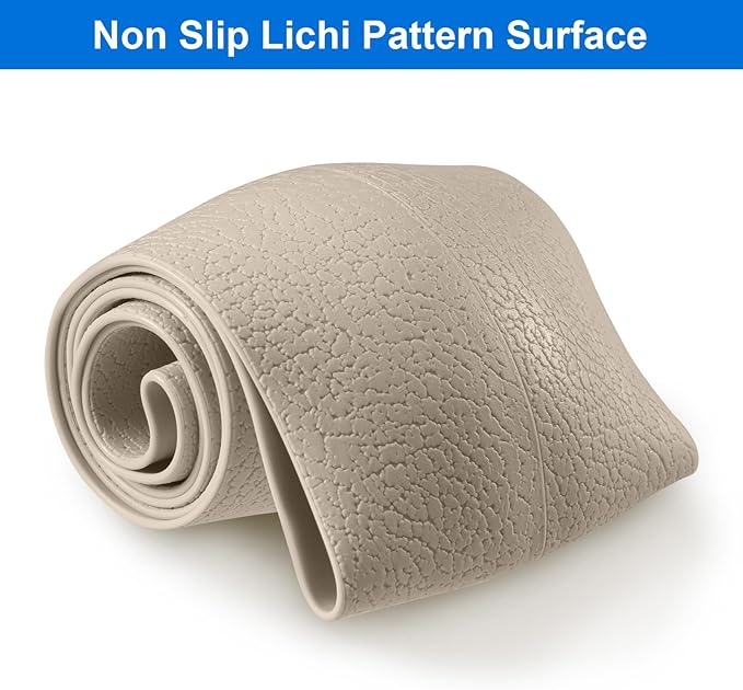 Spurtar Beige Car Steering Wheel Cover Men, Soft Thin Silicone Leather Texture Car Accessories for Women, Fit Diamenter 15" - 16.5"