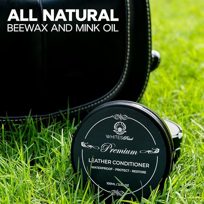 Premium Leather Conditioner for Leather Products – Leather Cleaner and Conditioner for Shoes,Bags,car Interior, Sofa,Purses,Boots,Belts, 3.40oz, Leather Balm