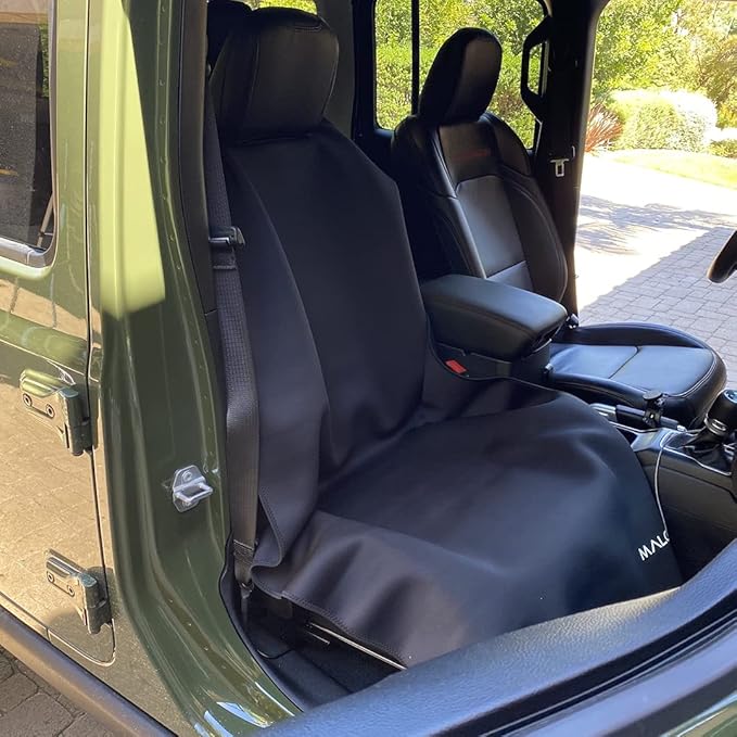 Malo’o SeatGuard Waterproof Car Seat Cover, Neoprene Universal Seat Protector for Trucks and Cars, Heavy Duty Seat Cover for Sports Gear, Dogs and Wet Clothing, Black, Large