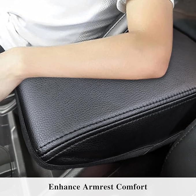 Car Center Console Armrest Cover for Honda Civic 2022-2025 2026, Soft Armrest Pad Cover Protector Cushion for Honda Civic 2022 2023 2024 2025 2026 Interior Accessories (Black)