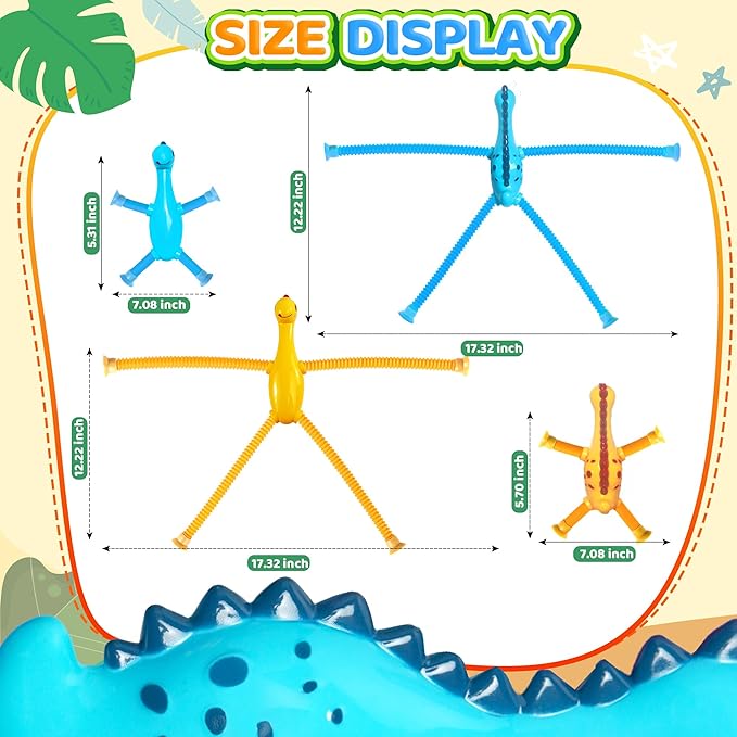 Sensory Travel Toys Easter Basket Stuffer Gift for Toddlers Kid Boy Year Old Ages 3+, Airplane Activities Suction Autism Pop Tube Fidget Toys Autistic Items Valentine for Kids
