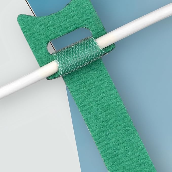 60PCS Reusable Cable Ties Hook and Loop Straps, 6 Inch Colored Cord Ties Cable Management Cord Organizer for Desk Wire Organizers for Power Electronic Cords Charging Computer Cables