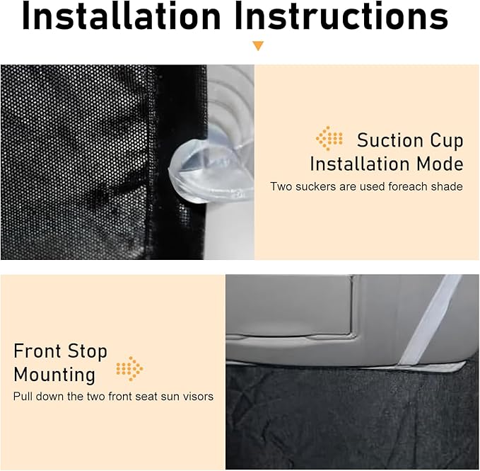6PCS Reflective Car Windshield Sunshade Kit, Foldable Magnetic Side Window Shade with Storage Bag, Silver Coated UV Protection Heat Shield, Universal Auto Privacy Cover for Baby Camping Napping