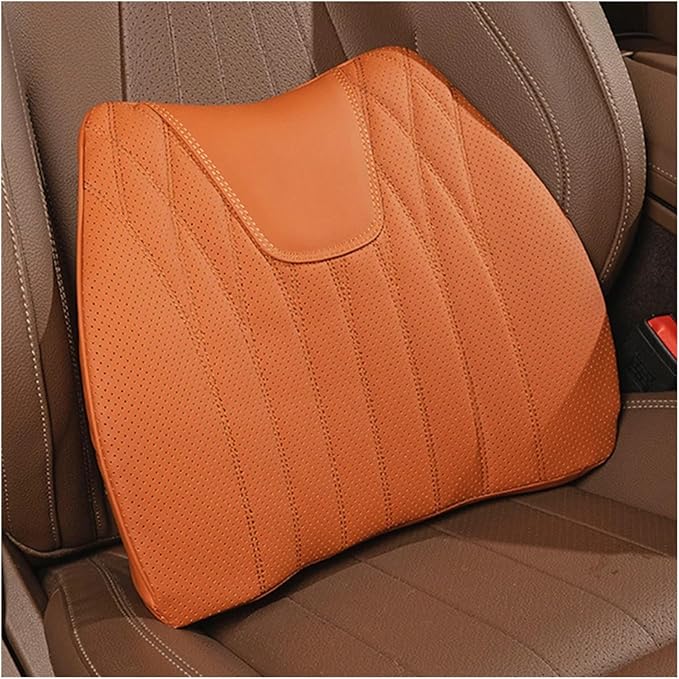 F Car Seat Cushion for BMW All Model I3 I4 I8 X1 X2 X3 X4 X5 X5M X6 X7 Z4 Car Lumbar Support Pillow Auto Seat Waist Back Cushion Y (Color : Orange C)
