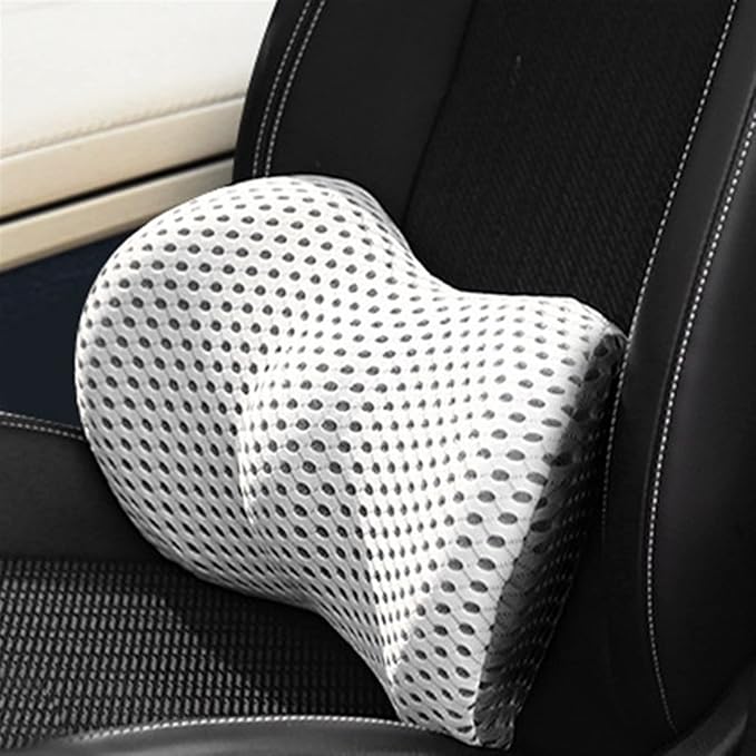 Lumbar Support Pillow for Car Seat, Mesh Office Chair Back Support Cushion, Ergonomic Back Pillows for Carseat,Office Chair,Desk,Wheelchair(Light Gray)
