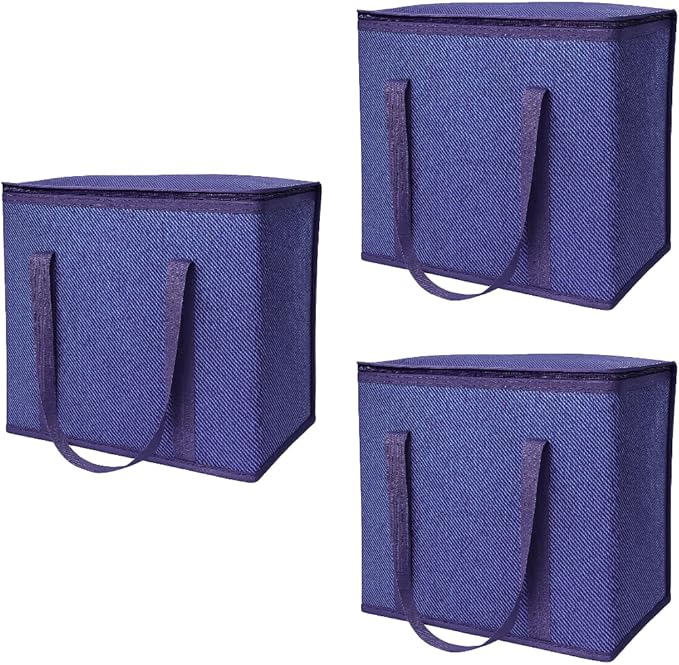 DURASACK Large Insulated Food Delivery Bag – 16"x9"x13" Reusable Thermal Tote for Hot & Cold Transport – Lightweight Grocery, Lunch, and Takeout Carrier – Water-Resistant, Foldable
