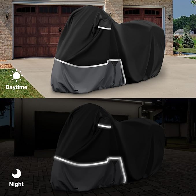 Waterproof Motorcycle Cover Replace for Indian Roadmaster/Pursuit, 420D Oxford Cloth Customized Motorcycle Cover for Snow Rain Dust Protection (Roadmaster)