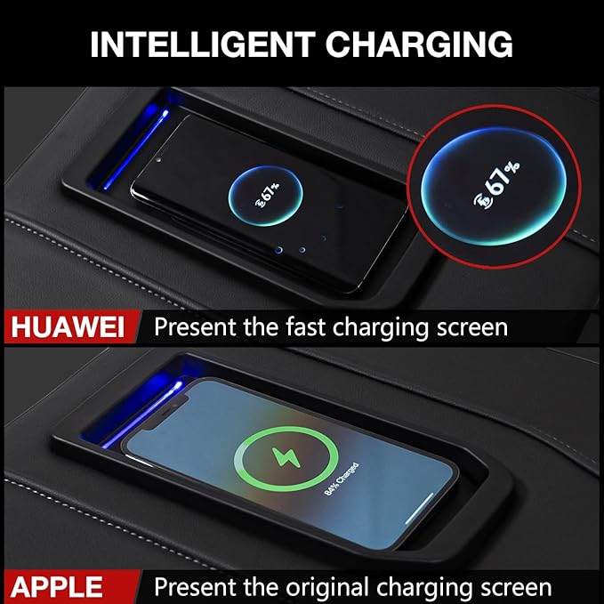 Xipoo Wireless Charger Compatible with 2019-2026 Chevy Silverado GMC Sierra Wireless Charging Tray Phone Charging Pad Full Console Upgraded Replacement for 2019-2026 Chevy Silverado Accessories