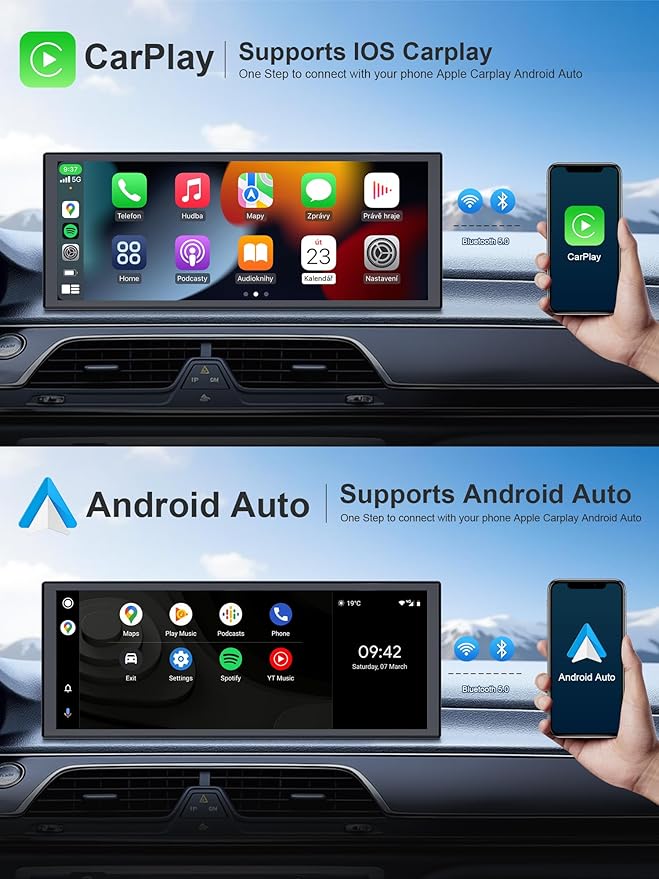 INNOVV V1 10.3" Wireless CarPlay & Android Auto, for Cars Without Factory CarPlay, True Plug & Play Magnetic Detachable, HD IPS Display, GPS Navigation, Fits All Cars