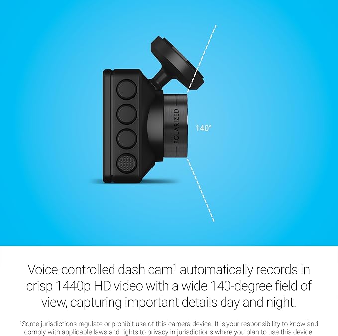 Garmin Dash Cam X210 Compact 1440p HD Camera | 140° FOV, Clarity Polarizer, Voice Control, GPS, 2.4" Display, Automatic Incident Detection Recording | Signature Series 64GB Micro SDXC Card